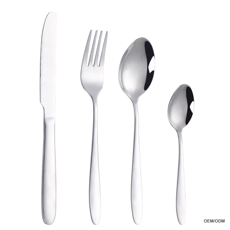 Shiny Flatware Sliver Cutlery Set