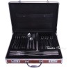TAL-0013  72/84/86pcs Cutlery Set Aluminum Case with Wood Surface