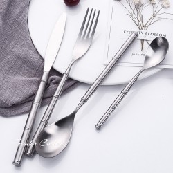 TD-4176 Bamboo cutlery set
