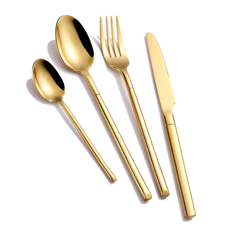 TD-40452 Knight cutlery set gold pvd