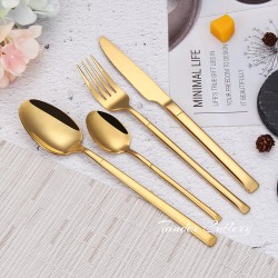 TD-40452 Knight cutlery set gold pvd