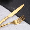 TD-40452 Knight cutlery set gold pvd
