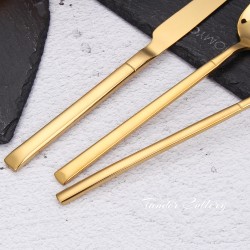 TD-40452 Knight cutlery set gold pvd