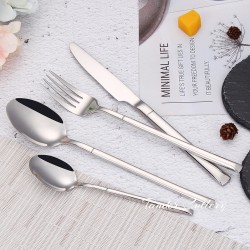 TD-40452 Knight cutlery set gold pvd