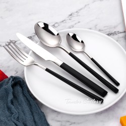 TD-40451 Knight cutlery set with black painted handle