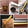 Stainless steel coffee scoop and clip dual purpose