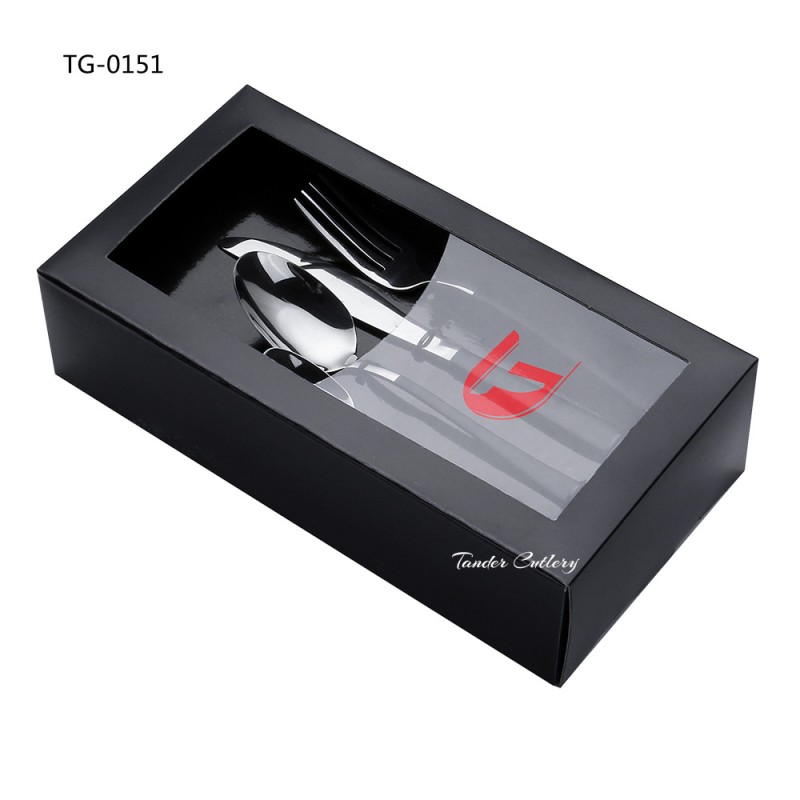 TG-0151  Stainless Steel Cutlery Set Color box Custom Design Box Supermarket Brand Store Sale Use