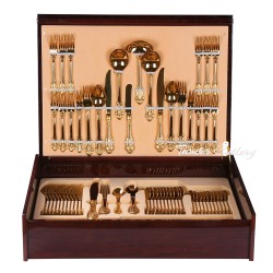 TW-1042  72/84pcs Cutlery Set  Wooden Case