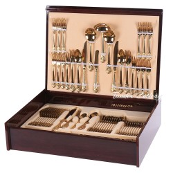 TW-1042  72/84pcs Cutlery Set  Wooden Case