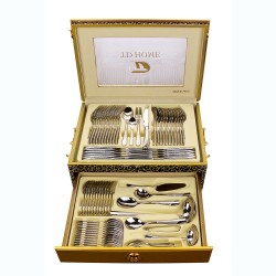 TW-1024  72/84/86pcs Cutlery Set  Wooden Case