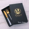 TG-2109 4/5 pcs Cutlery Set High End Hot Gold Foil Design Gift Box
