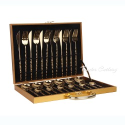 TG-3000 24pcs Cutlery Set  Wooden Case