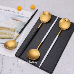 TD-41284 Carme serving spoon and fork set