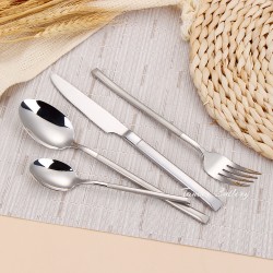 TD-40453 Knight cutlery set with sand plated handle