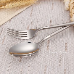 TD-40453 Knight cutlery set with sand plated handle