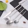 TD-40453 Knight cutlery set with sand plated handle