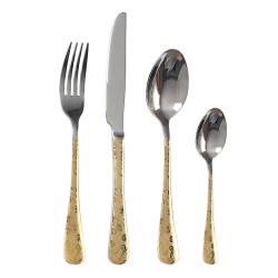 TD-1010C Phobos cutlery set with gold and laser handle