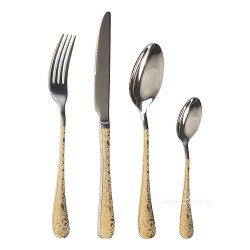 TD-1010C Phobos cutlery set with gold and laser handle