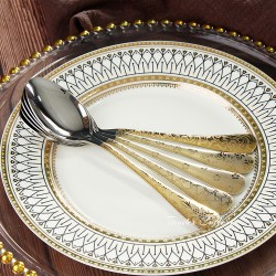 TD-1010C Phobos cutlery set with gold and laser handle