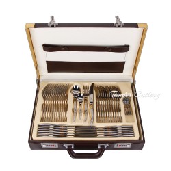 TL-0061  72/84/86pcs Cutlery Set  Leather Case